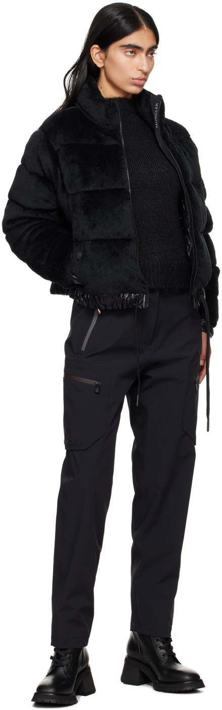 【MONCLER】GRENOBLE AYSE DOWN JACKET Moncler Grenoble Black Ayse Faux-Fur Down Jacket Moncler