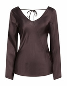 Manila Grace Womens Top Chocolate in Brown