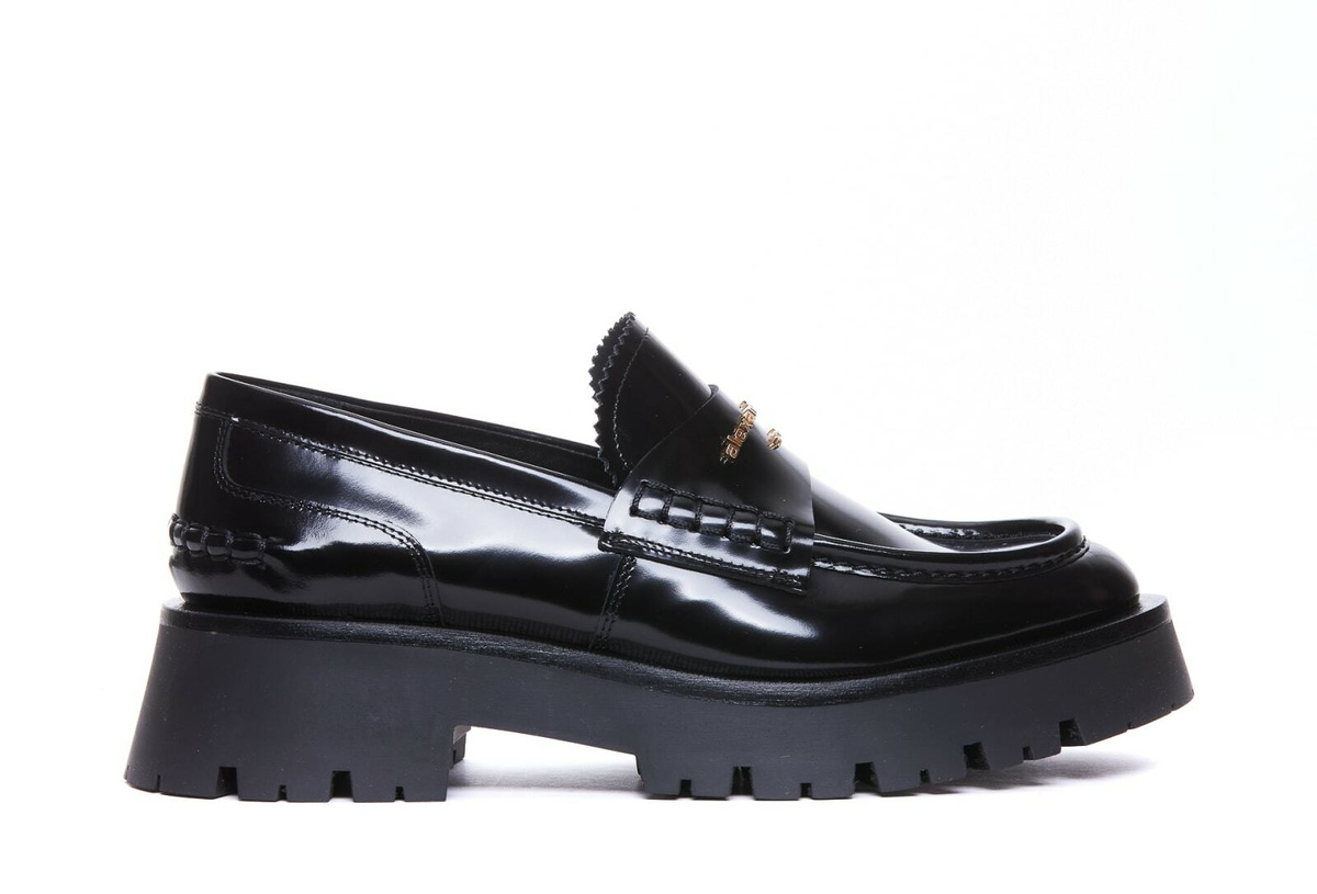 Alexander Wang Black and White Carter Loafers Alexander Wang