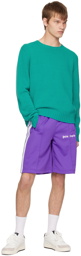 Palm Angels Purple Classic Track Shorts