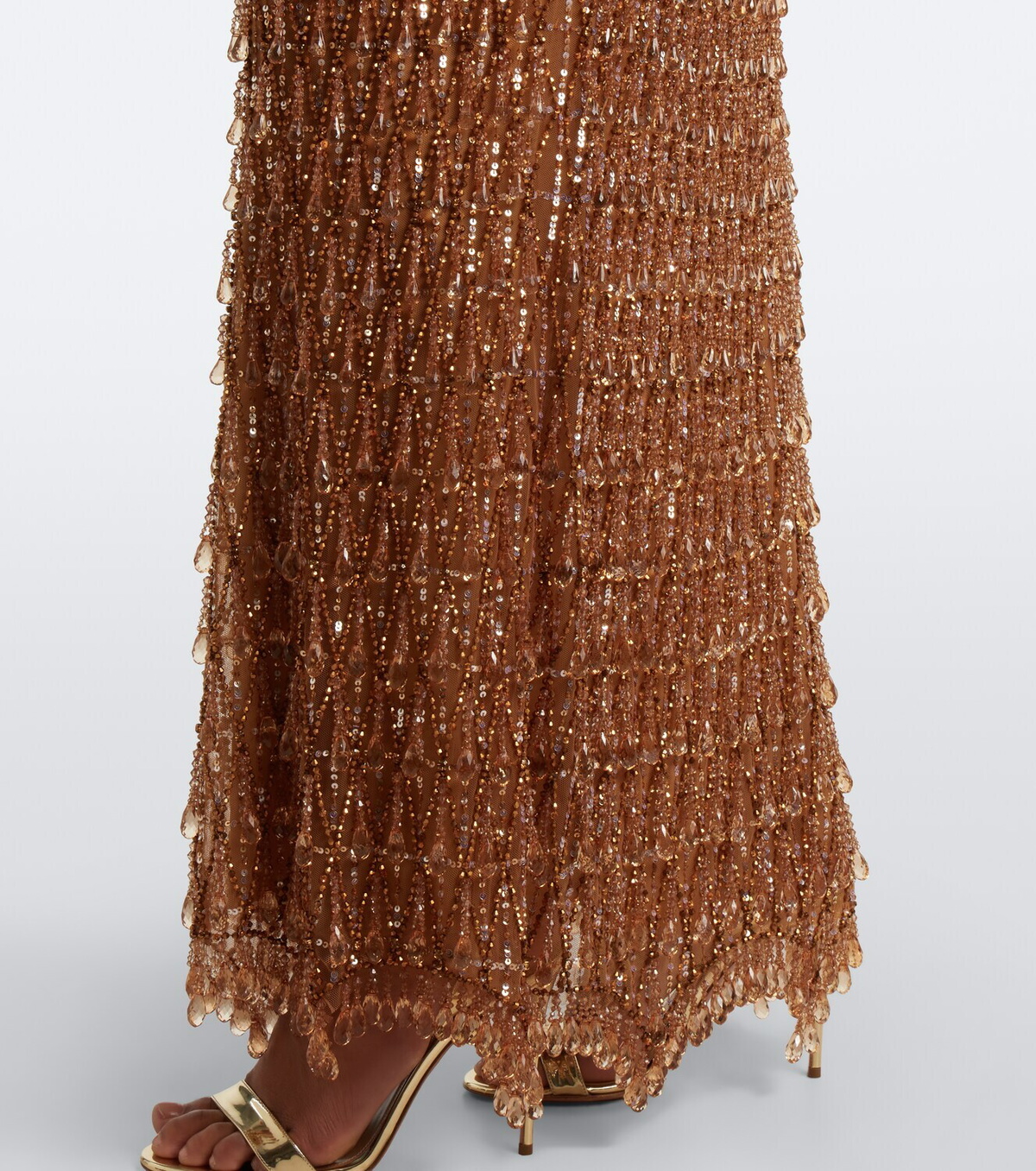 Georges Hobeika Embellished satin bustier gown