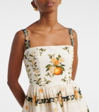 Agua by Agua Bendita Lima floral cotton minidress