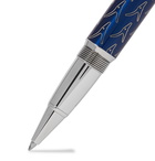 Montblanc - Meisterstück Le Petit Prince Egraved Silver-Tone and Resin Ballpoint Pen - Blue