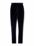 Richard James - Chapman Straight-Leg Cotton-Velour Trousers - Blue