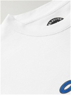 PARADISE - Bad Girls Printed Fleece-Back Cotton-Blend Jersey Sweatshirt - White