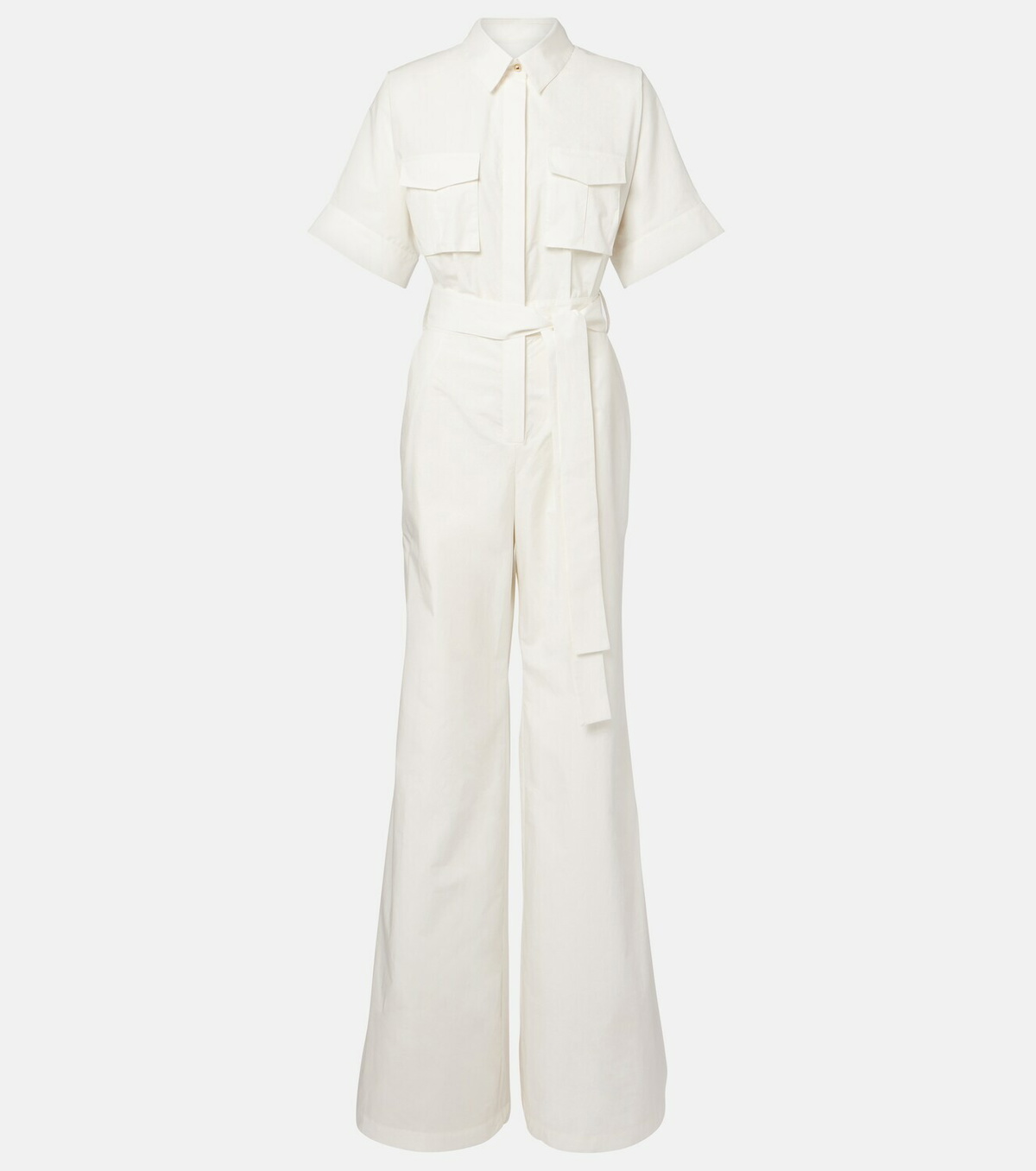 Elie Saab Belted cotton jumpsuit