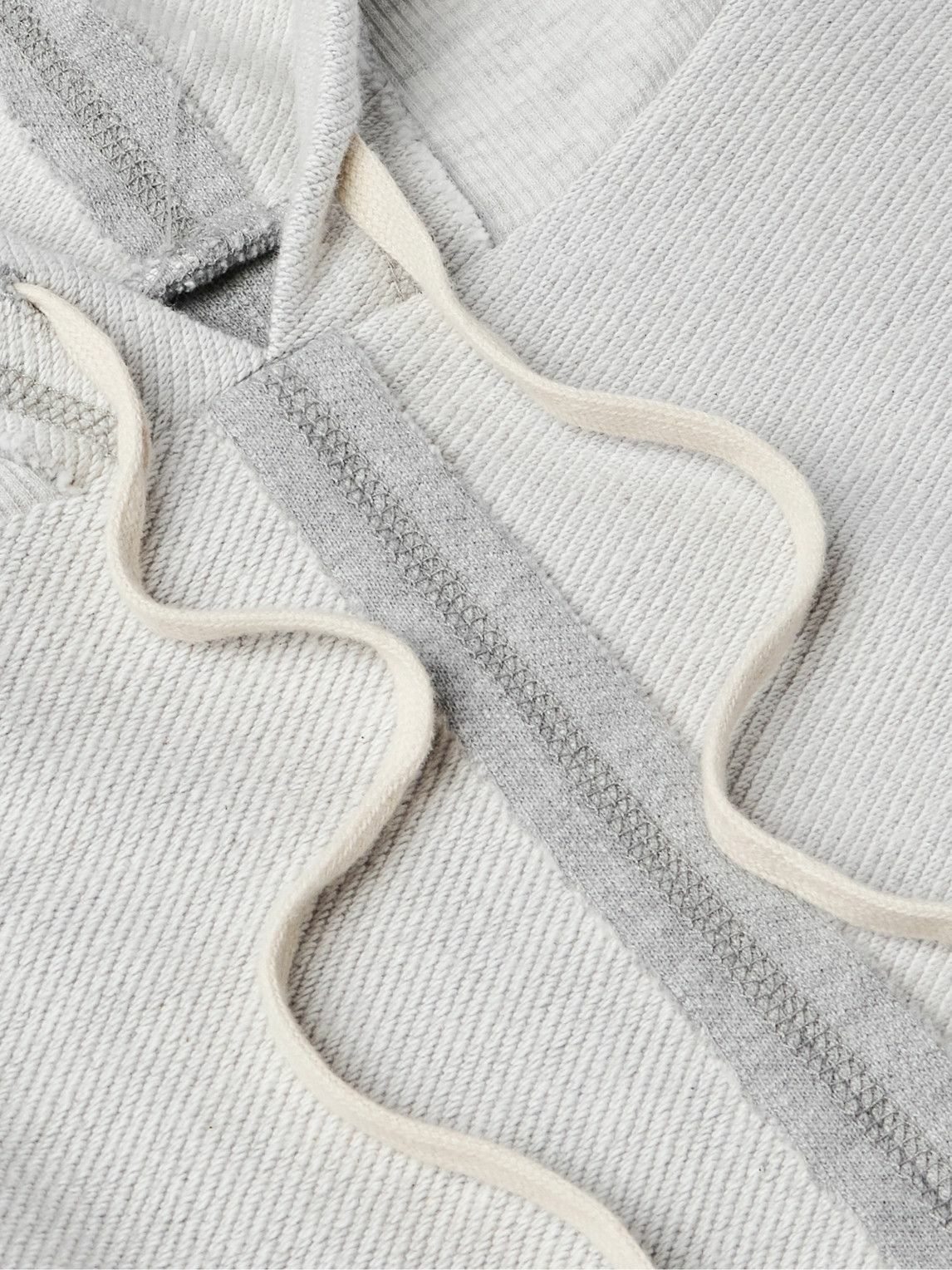 Greg Lauren - Frayed Cotton-Jersey Hoodie - Gray