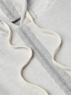 Greg Lauren - Frayed Cotton-Jersey Hoodie - Gray