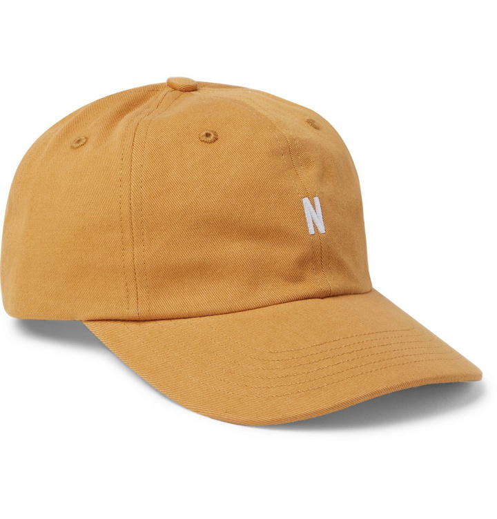 Photo: Norse Projects - Logo-Embroidered Cotton-Twill Baseball Cap - Orange