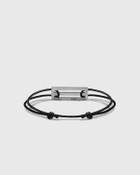 Le gramme 2.5g polished sterling silver royal Blue lacquered cord bracelet Blue Mens Jewellery
