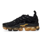 Nike Black and Gold Air Vapormax Plus Sneakers