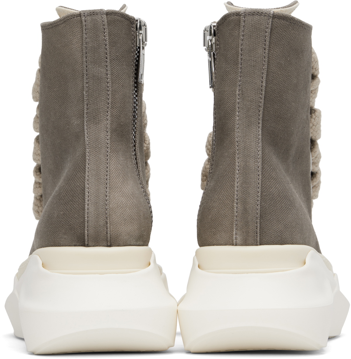 Rick Owens DRKSHDW Gray Hollywood Jumbo Laces Abstract Sneak