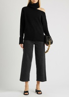 Paige Raundi Cut-out Wool-blend Jumper Black