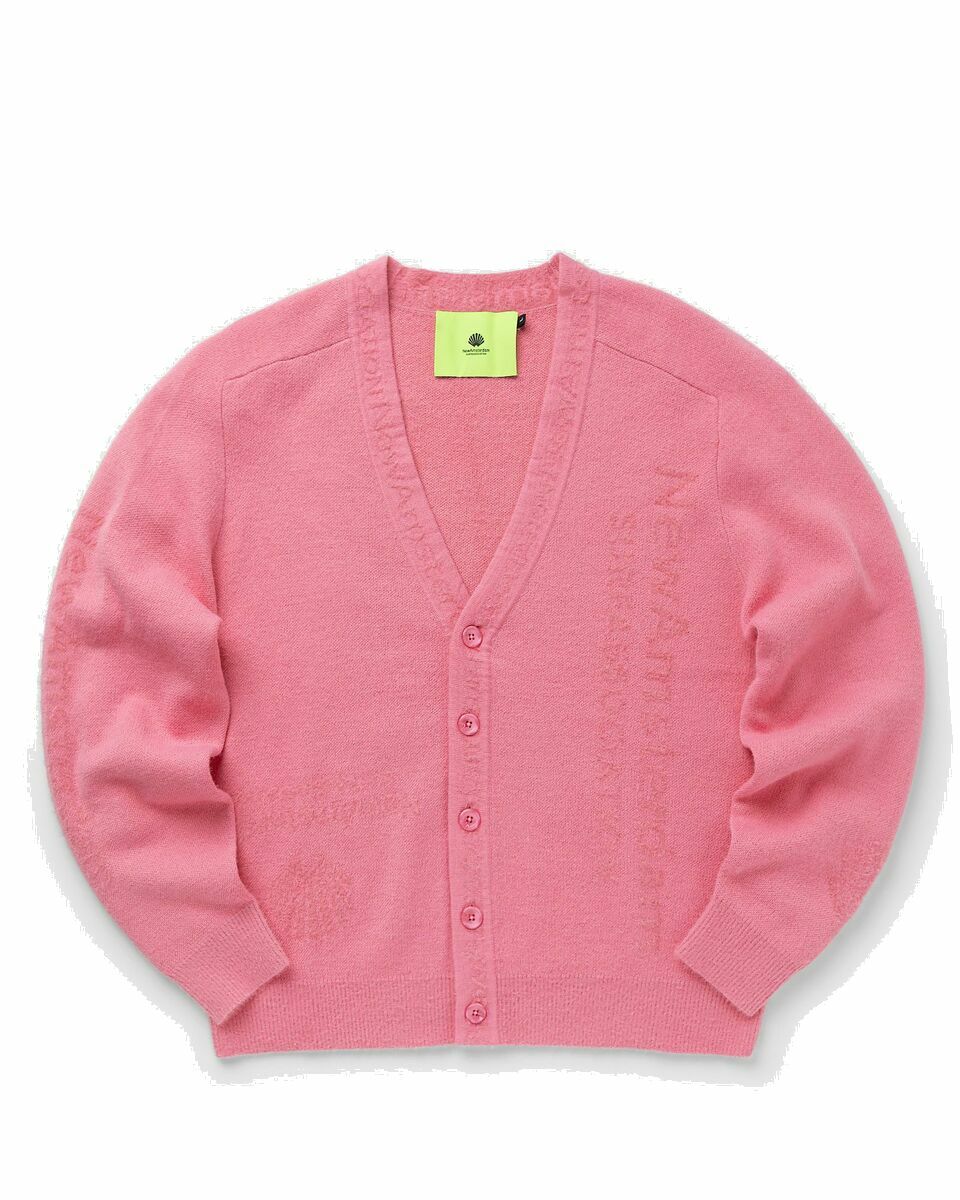 Photo: New Amsterdam Scrambled Cardigan Pink - Mens - Zippers & Cardigans