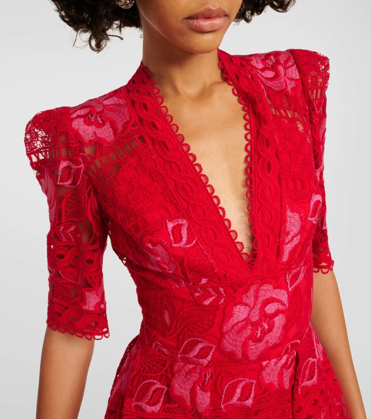 Elie Saab Floral lace midi dress Elie Saab Elie Saab Floral lace midi dress Elie Saab