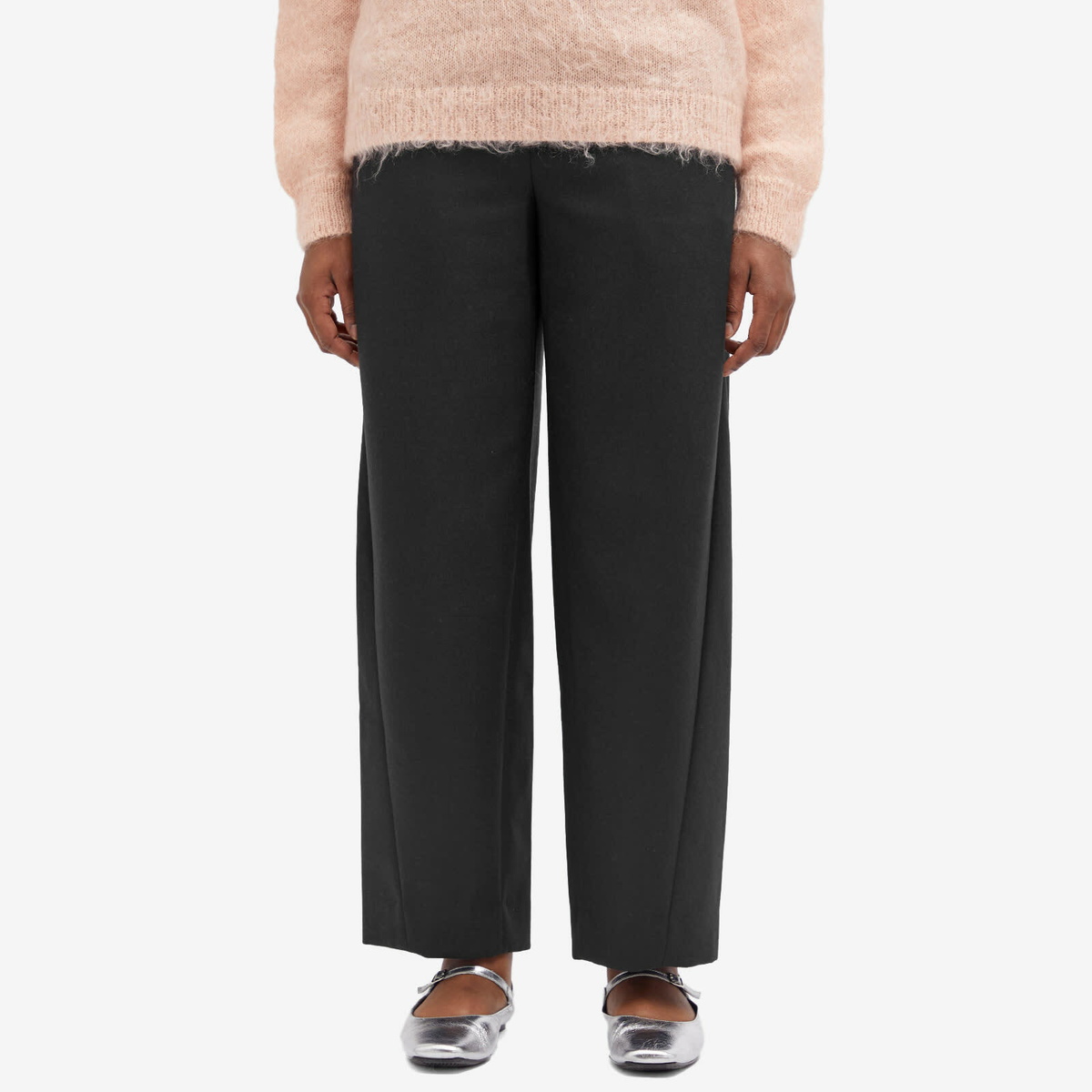 Auralee Women's Light Melton Slacks in Top Charcoal Auralee Auralee Women's Light Melton Slacks in Top Charcoal Auralee
