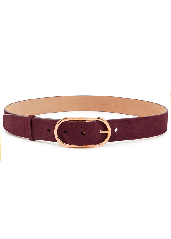 Photo: Gabriela Hearst Link Suede Belt Burgundy