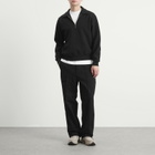Lady White Co. Men's Cotton Wool Quarter Zip Sweatshirt in Black