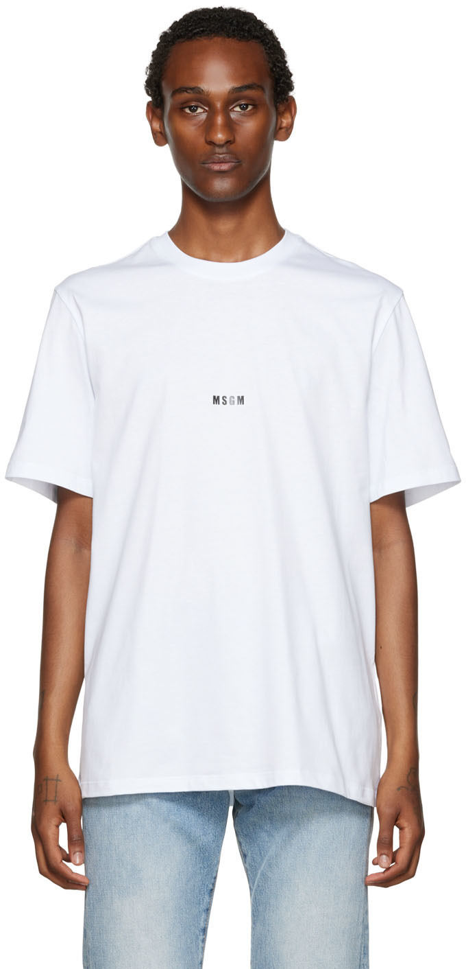 MSGM White Logo T-Shirt MSGM