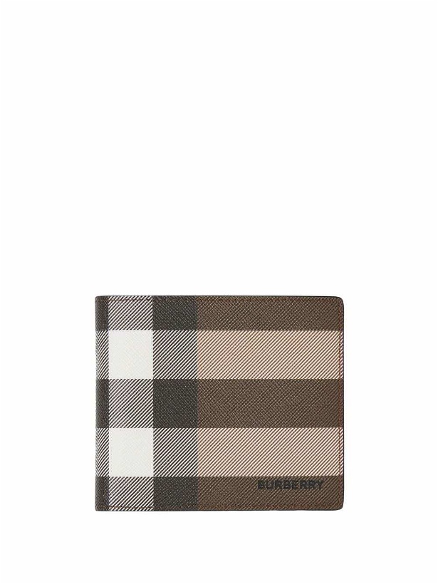 Photo: BURBERRY - Check Motif Leather Wallet