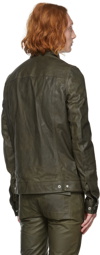 Rick Owens Green Leather Jacket