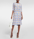 Marni Printed silk midi dress