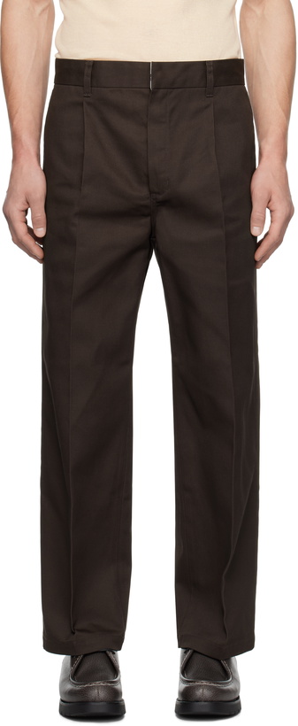 Photo: WACKO MARIA Brown Dickies Edition Pleated Trousers