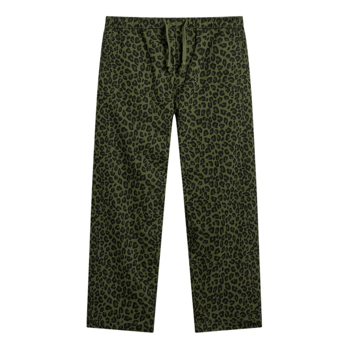 Photo: Service Works Men's Patterned Easy Chef Pants in Green Leopard