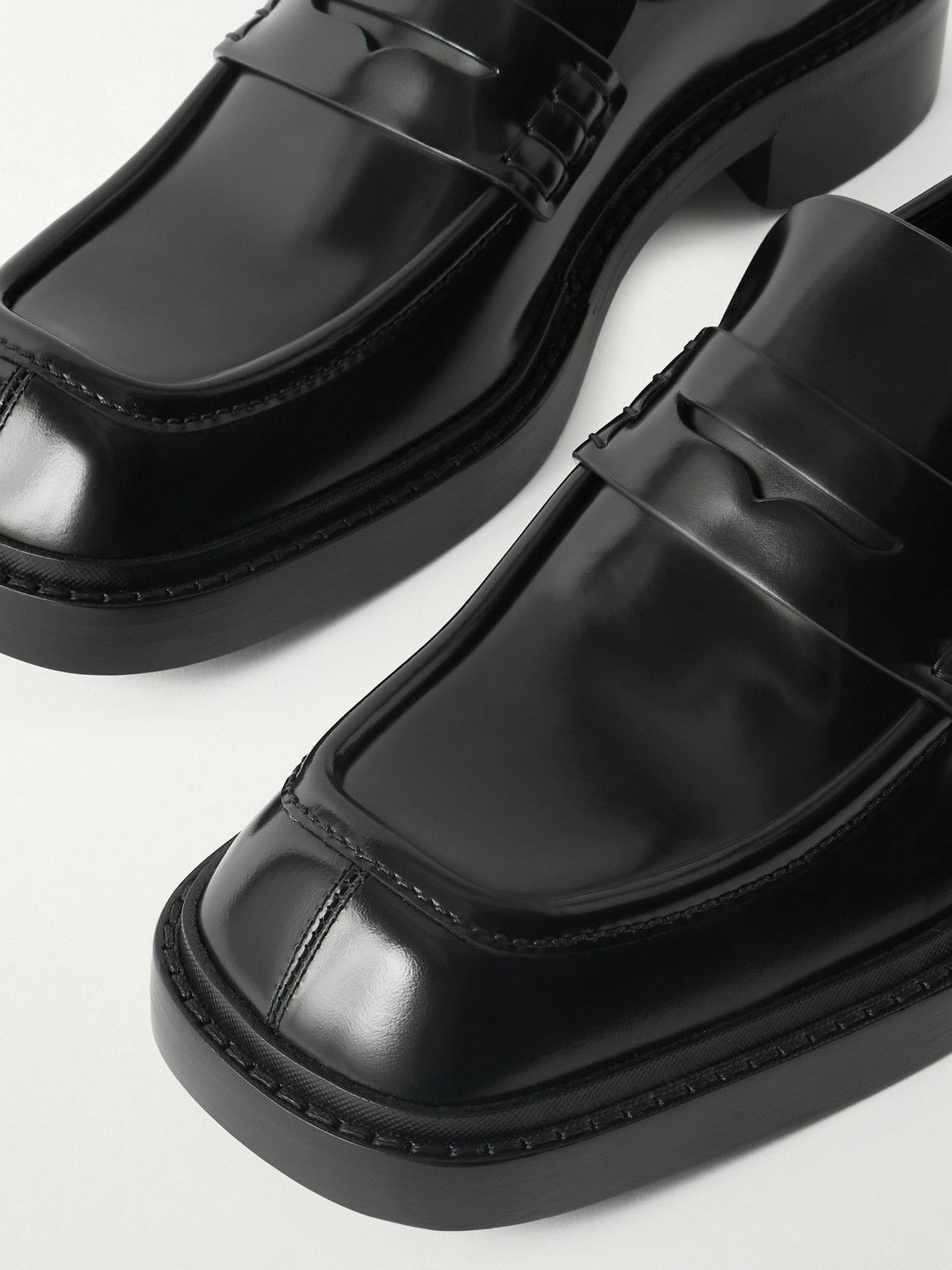 SAINT LAURENT - Harvey Leather Penny Loafers - Black