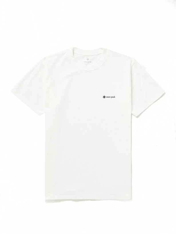 Photo: Snow Peak - Logo-Print Cotton-Jersey T-Shirt - White