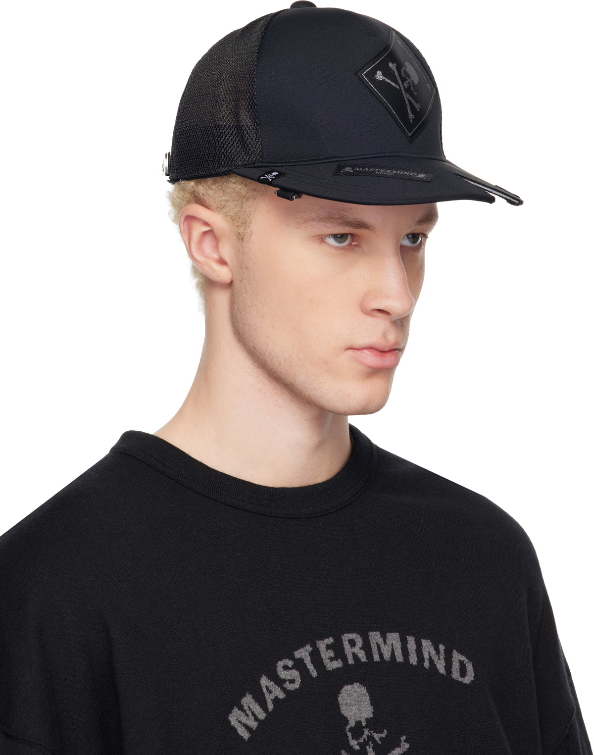 MASTERMIND WORLD Black MW Tagged Cap
