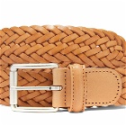 Anderson's Men's Woven Leather Belt in Natural