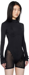 Poster Girl Black Cat Call Padded Bodysuit