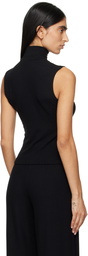 LESET Black Lauren Sleeveless Turtleneck