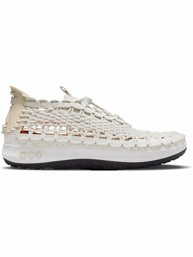 Photo: Nike - ACG Watercat Woven Leather and Rubber-Trimmed Woven Sneakers - White