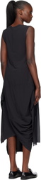 Y-3 Black Mesh Midi Dress