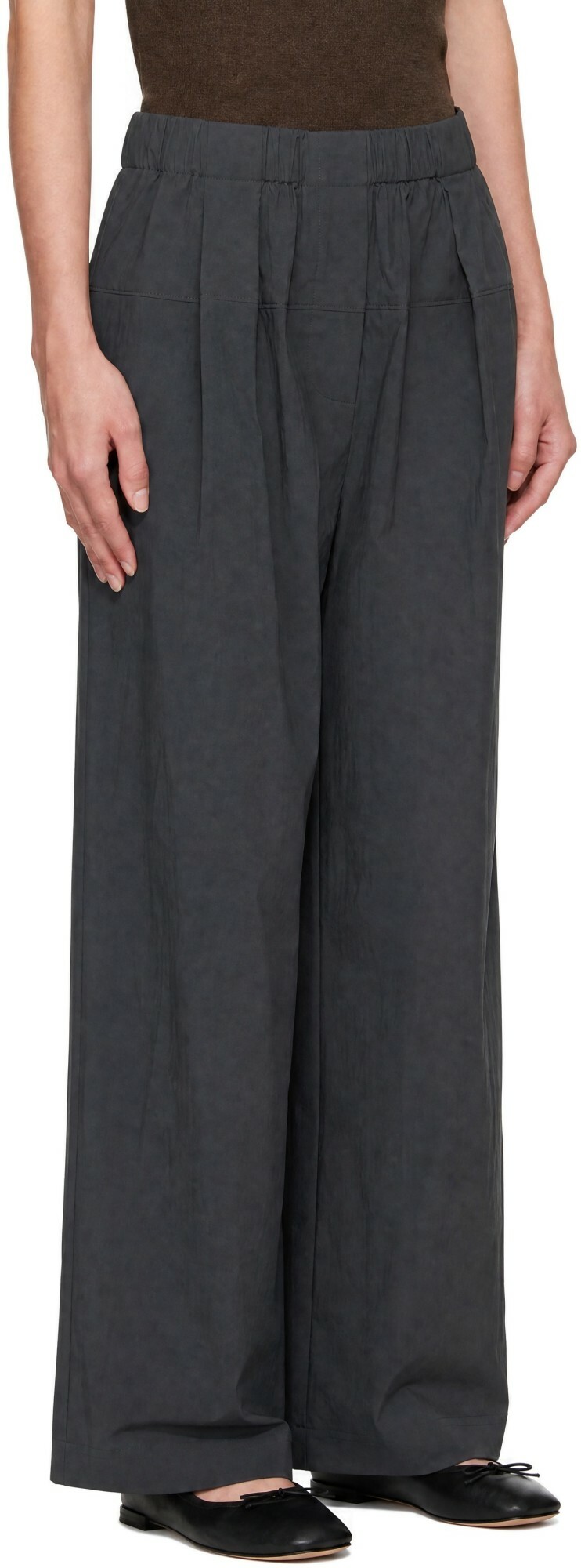 St. Agni Gray Relaxed Pleat Trousers