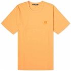 Acne Studios Men's Nash X Face T-Shirt in Mandarin Orange