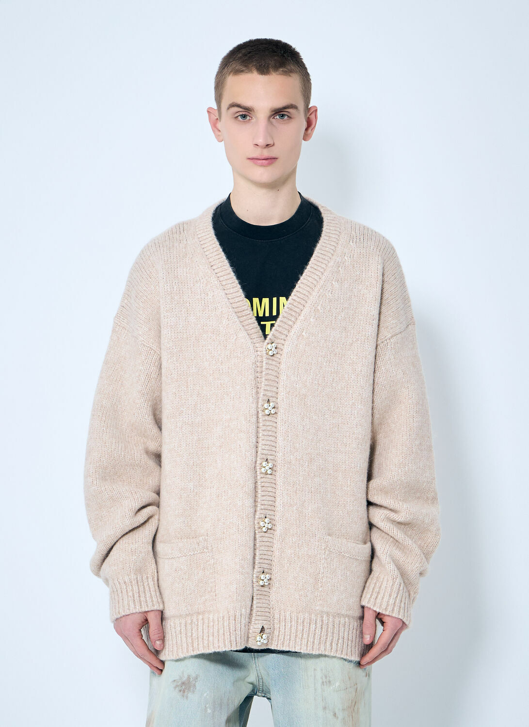 Vetements Classic Pearl Button Cardigan