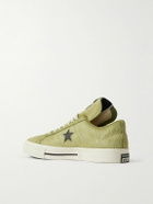 DRKSHDW by Rick Owens - Converse One Star Leather-Trimmed Calf Hair Sneakers - Green