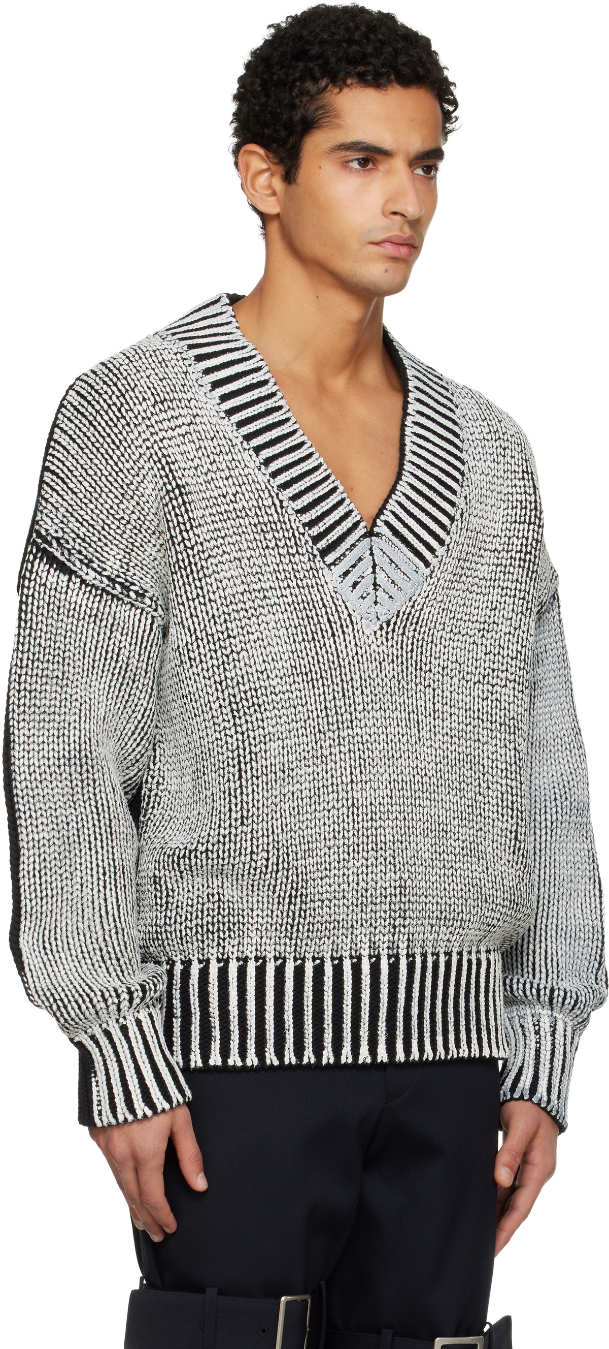 VAQUERA Black & White Oversized Sweater