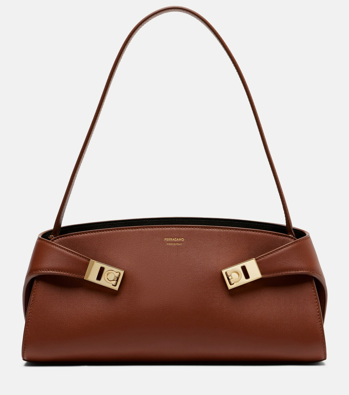 Ferragamo Hug East-West Small leather shoulder bag