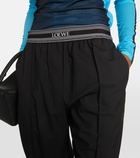 Loewe Logo-jacquard wool wide-leg pants