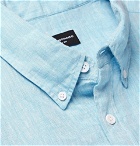 Club Monaco - Slim-Fit Button-Down Collar Slub Linen-Chambray Shirt - Light blue