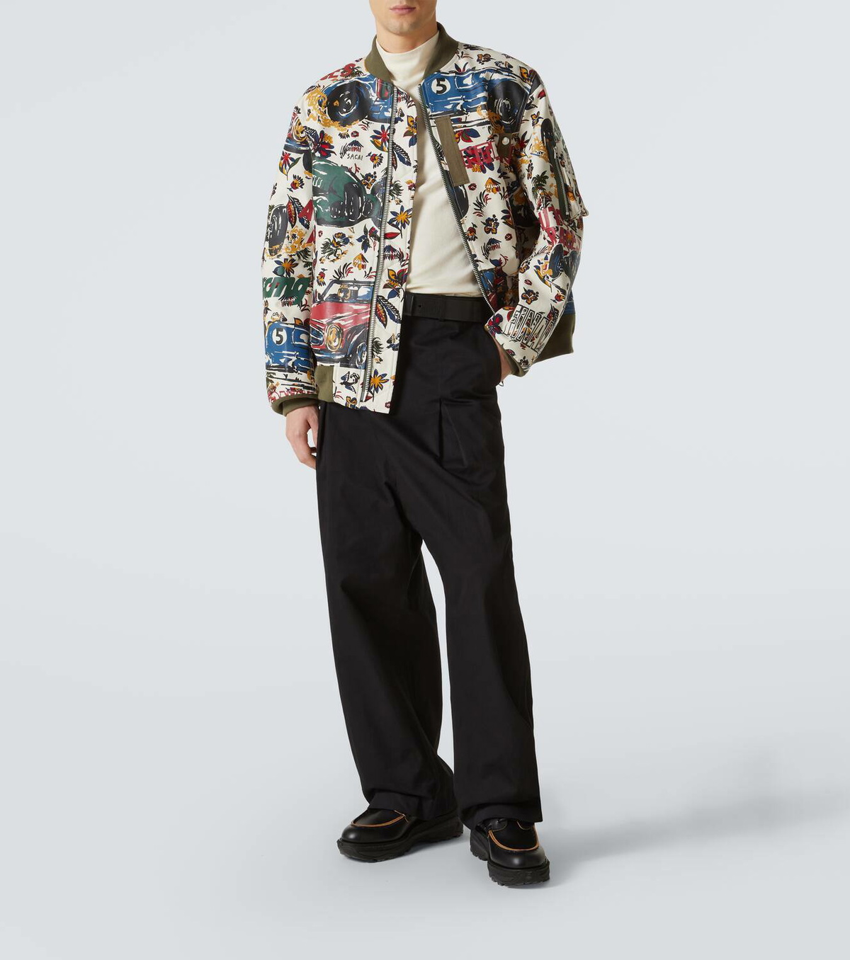 靴 sacai 25SS Boat Shoes Sacai Leather platform boat shoes Sacai