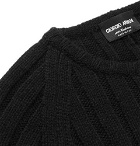 Giorgio Armani - Slim-Fit Ribbed Cashmere Sweater - Men - Black