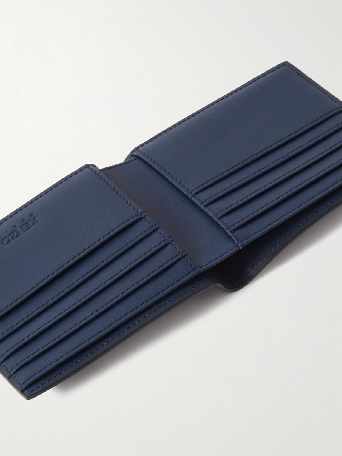 KENZO LogoEmbossed Leather Billfold Wallet Kenzo