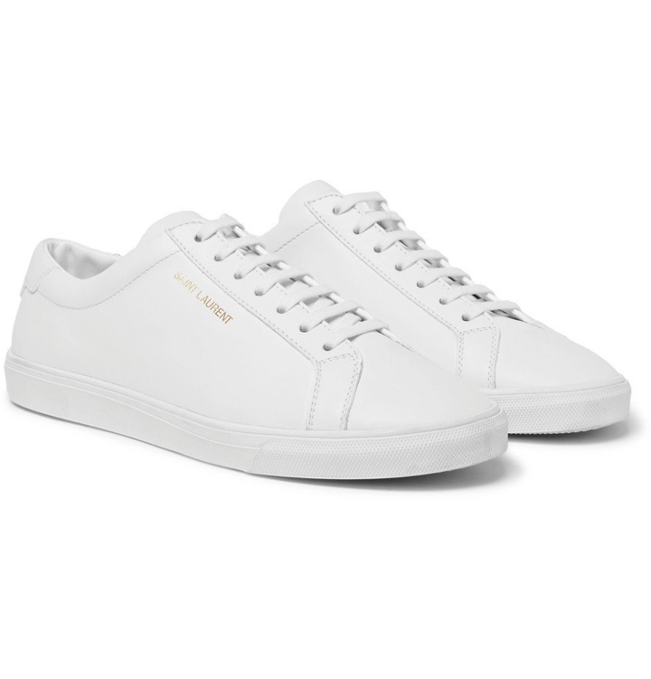 Photo: Saint Laurent - Andy Leather Sneakers - White