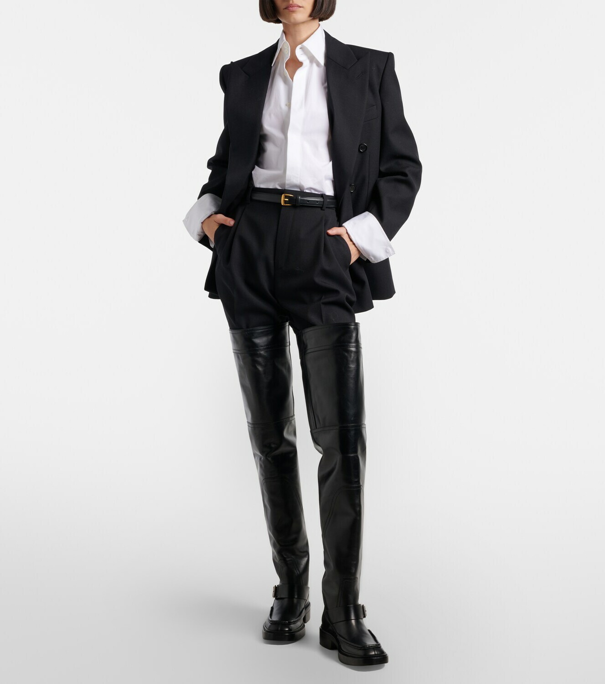 Saint Laurent Joe leather over-the-knee boots