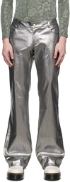 Collina Strada Silver Puddle Flare Jeans